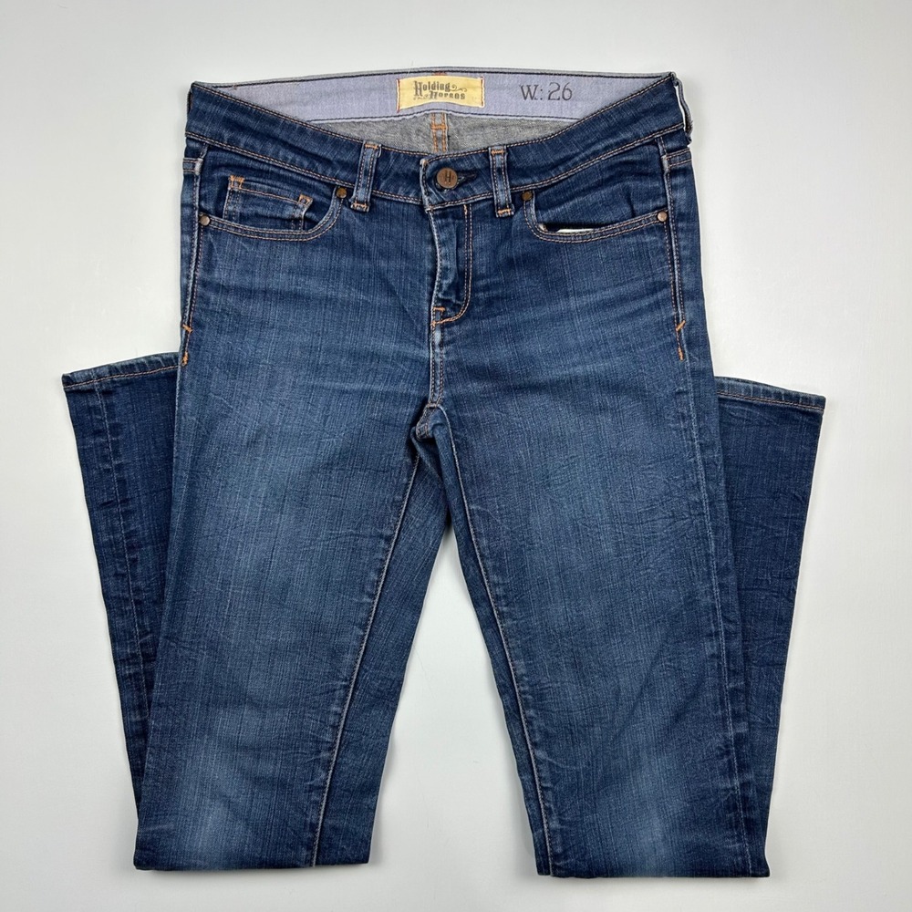 Holding Horses Anthropologie Skinny Jeans Women 30 Dark Wash Blue Low Rise Denim
